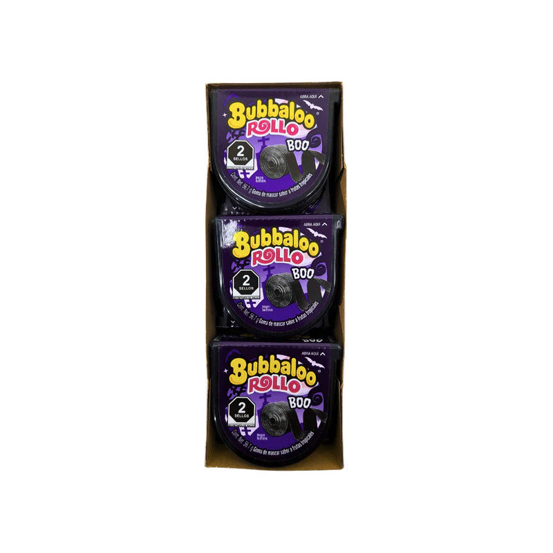 Bubbaloo Rollo Boo Sabor Frutas Tropicales 6 Piezas 56.7 Gr