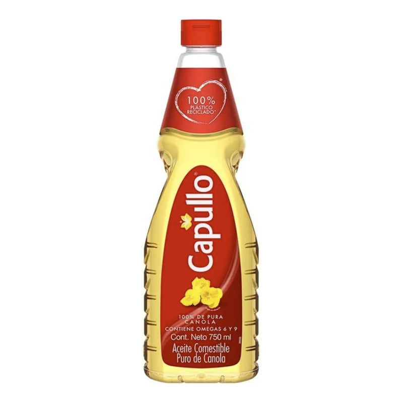 Aceite Puro De Canola Vegetal Capullo Botella 750ml - Eurotruck Mexico