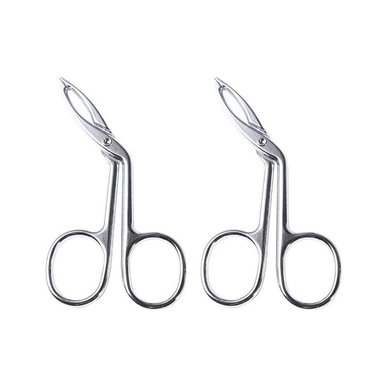 12 Pinzas Para Depilación De Ceja Acero Inoxidable Color Plateado