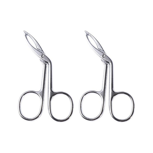 12 Pinzas Para Depilación De Ceja Acero Inoxidable Color Plateado