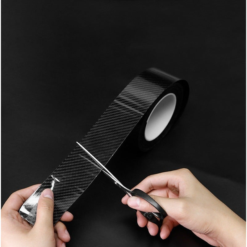 Moldura Fibra Carbono Estribos Jetta 3 Cm X 5 M Parachoques