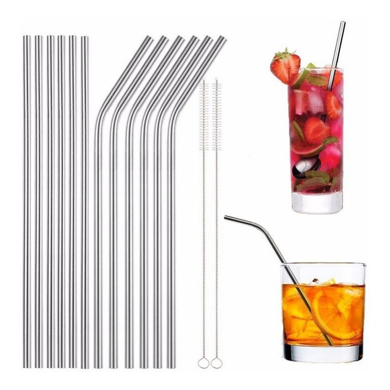 250 Popotes 250 Cepillos Metal Acero Inoxidable 21 O 26 Cm