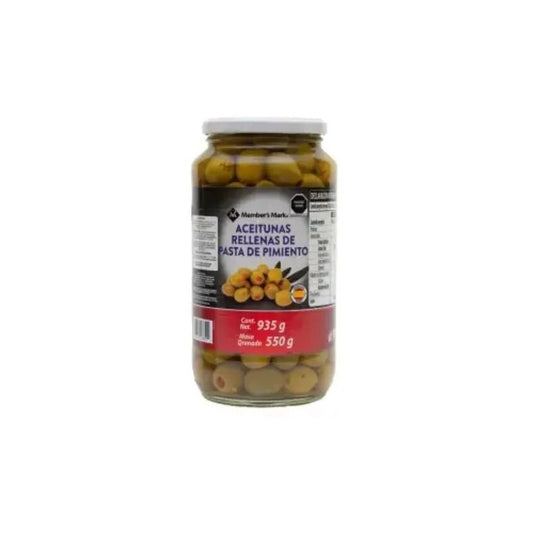 Aceitunas Rellenas De Pasta De Pimiento Members Mark 935 Gr