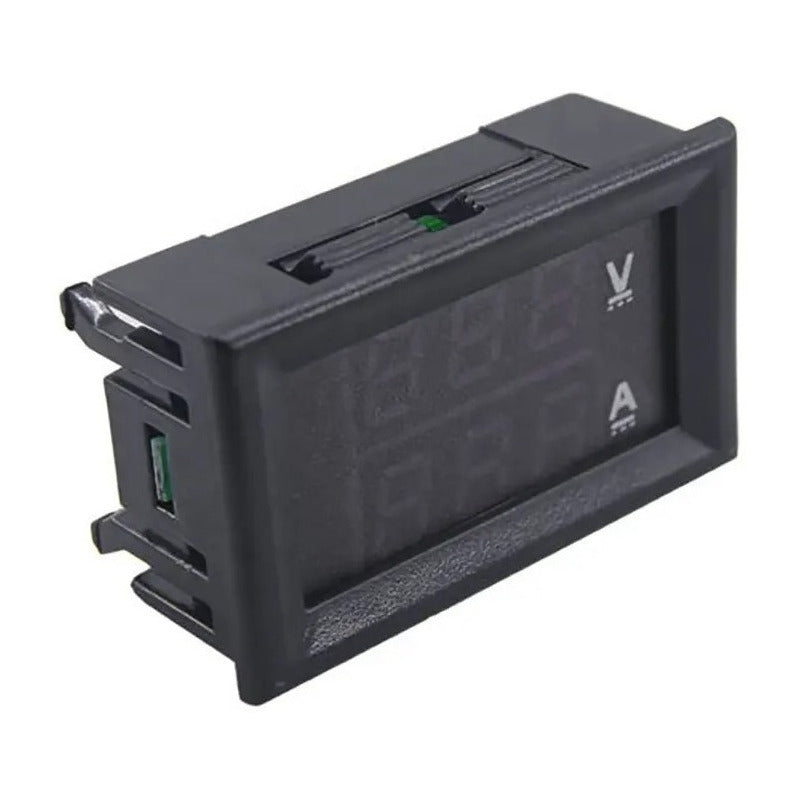 Mini Voltimetro Digital Led Dc Pantalla Dual Rojo Azul Amp