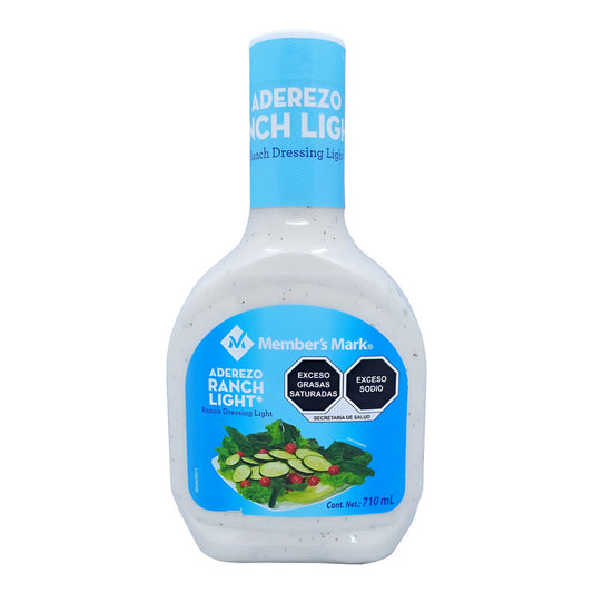 Aderezo Para Comida Sabor Ranch Light Member's Mark Botella De 710 Mililitros