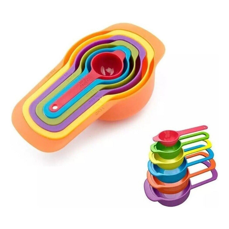 Set Cucharas Medidoras, Juego 6 Piezas De Repostería Cocina Color Multicolor