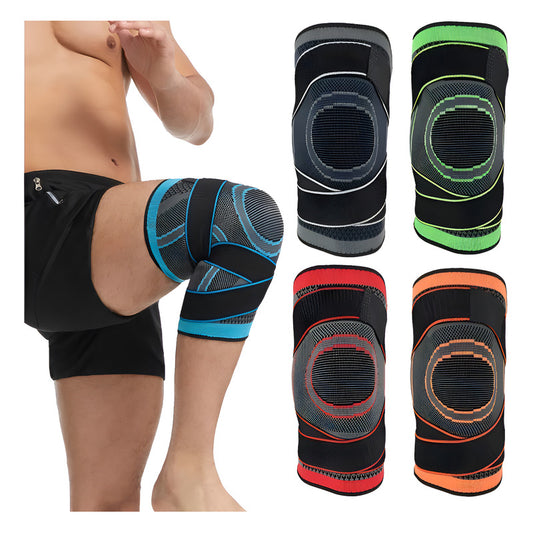 1 Par Rodilleras Deportivas De Compresion Para Gym Elasticas Color Naranja Talla M (mediana)