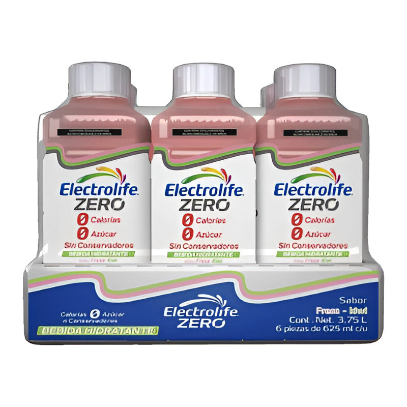 Bebida Hidratante Electrolife Zero Sabor Fresa Kiwi Paq 6pz