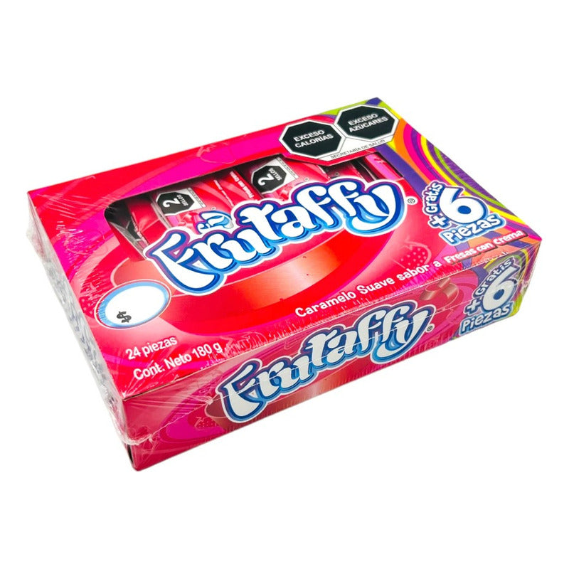 Winis Frutaffy Caramelo Suave Sabor Fresas Con Crema 24pzas