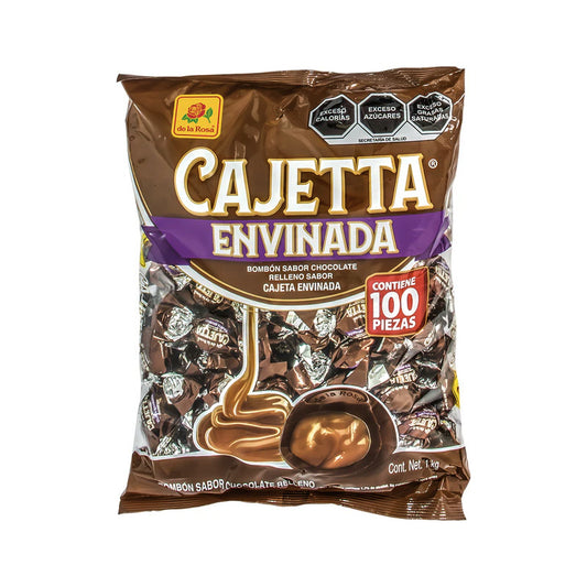 Bombón Sabor Chocolate Relleno Cajetta Envinada 100 Pzs.