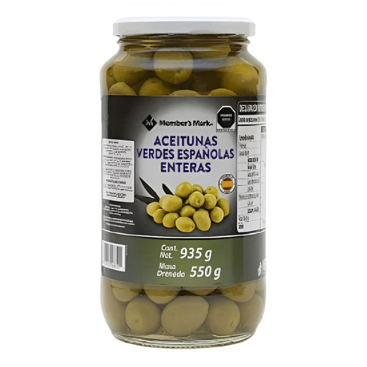 Aceitunas Verdes Member's Mark Españolas Enteras 935gr