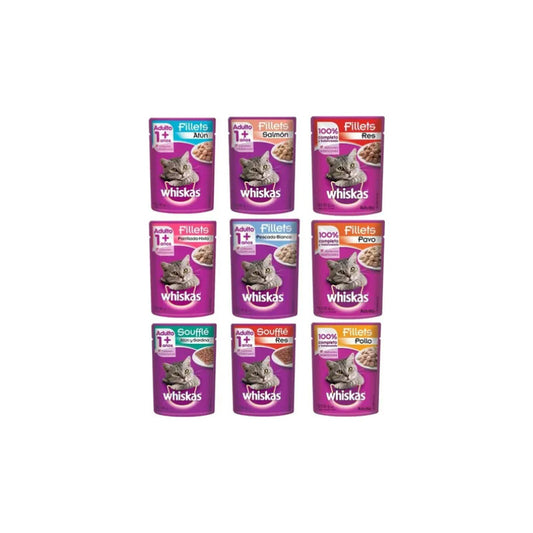 Alimento Whiskas 24pz Sobrecito Comida Para Gato Adulto