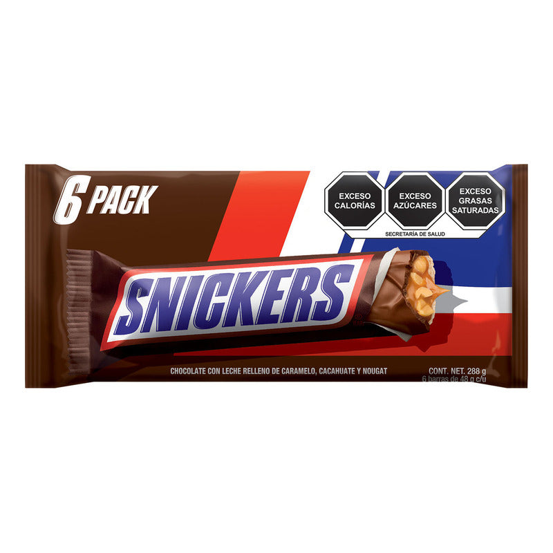 Snickers 6 Pack 48g Por Unidad, 288g - Eurotruck Mexico