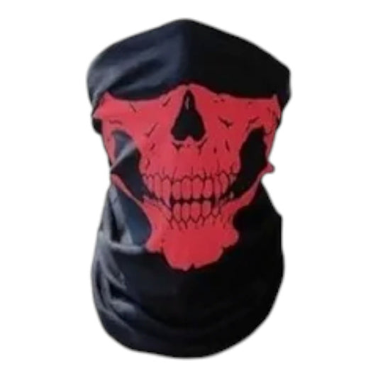 10 Bandanas Mascara Bufanda Moto Motociclista Tactico Calor Calavera Roja Liso Unitalla