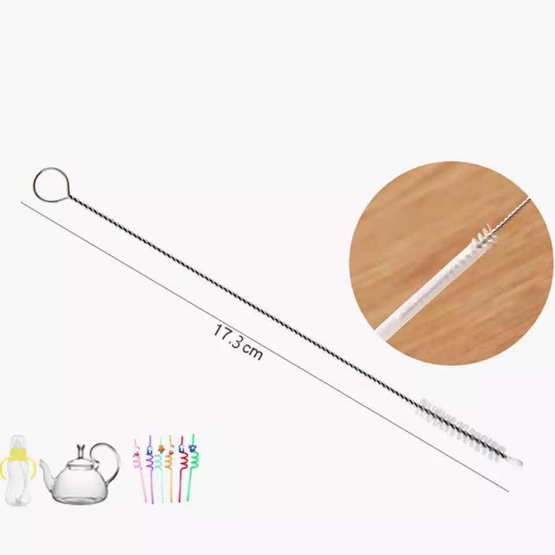 100 Cepillos Para Popotes Limpiador Acero Inoxidable 5mm Plateado