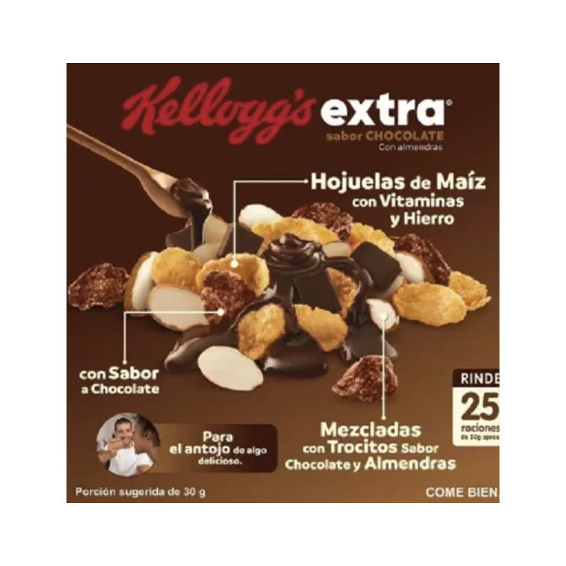 Cereal Kelloggs Extra Sabor Chocolate Almendras 2pz De 765gr