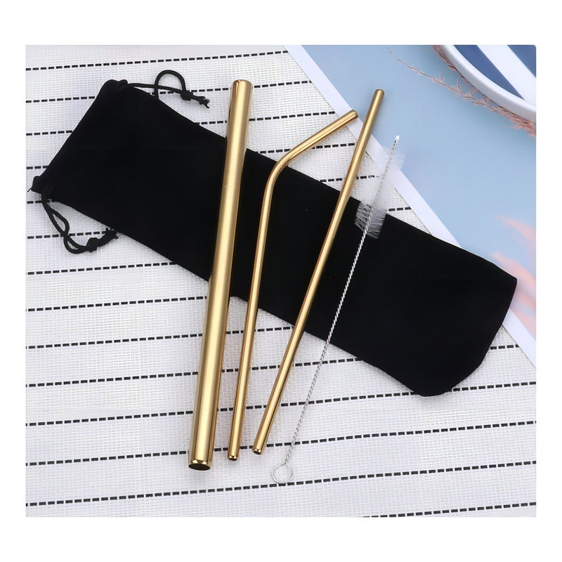 60 Set 3 Popotes Acero Inox Metalico Reusable Colores Color