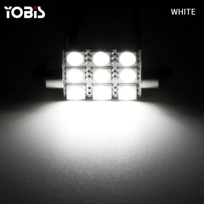 4 Pz Luz Hiperled Techo Festoon 6 Smd 31mm/36mm/39mm/41mm Ft 1210 6 Smd Blanco