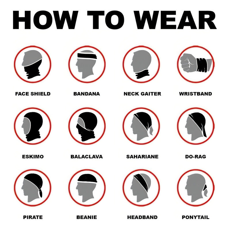 30 Bandana Mascara Bufanda Moto Incluido +180 Modelos Color Multicolor