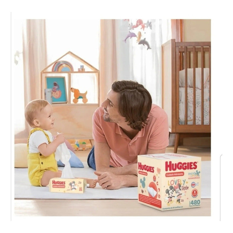 Toallitas Húmedas Huggies Cuidado Hidratante, Caja 6 Paq.