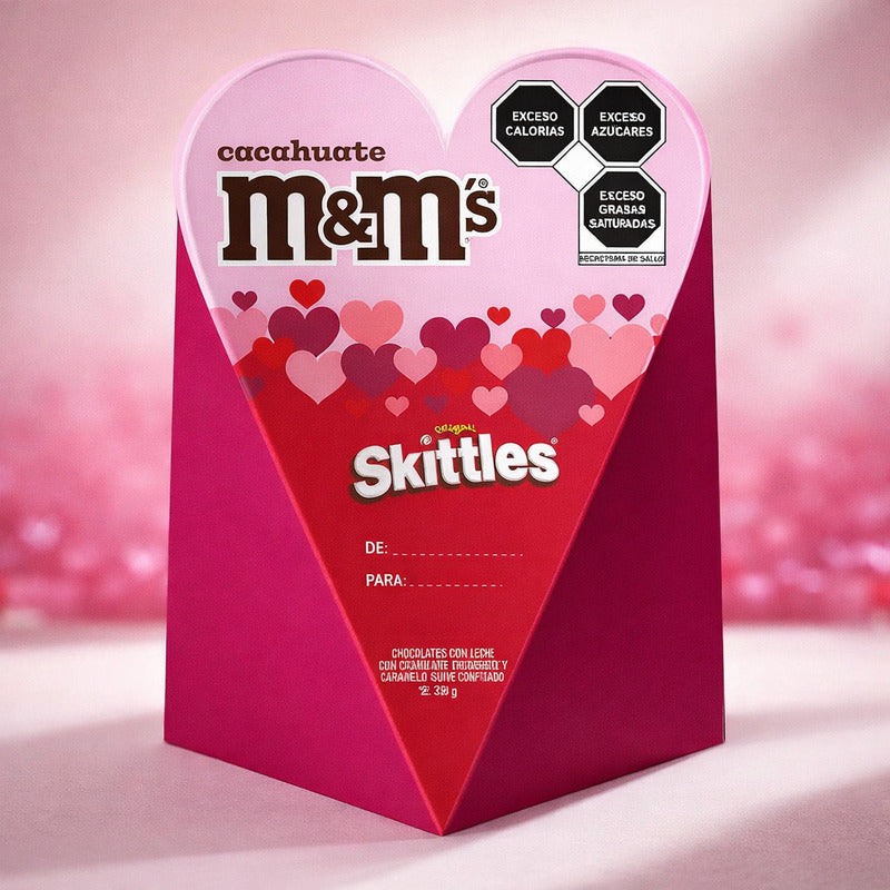 Caja De Chocolates M&m's + Skittles Pack St Valentine 234g