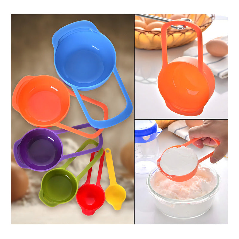 Set Cucharas Medidoras, Juego 6 Piezas De Repostería Cocina Color Multicolor