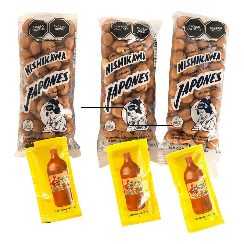 Cacahuates Nishikawa Japones Paquete 10 Bolsas De 60g