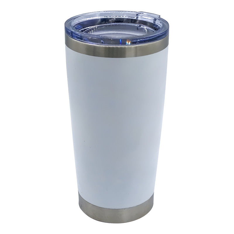 Vaso Termo De Acero Inoxidable 20 Oz Color Blanco Vaso Termo 20 Oz