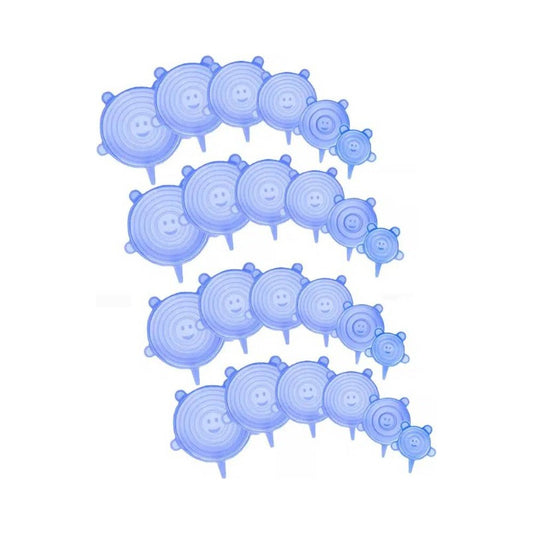 24 Tapa Silicon Flexible Ajustable Antiderrame Reusable