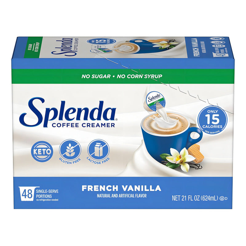 Crema Para Café French Vanilla Splenda Creamer Cups 48 Pzs