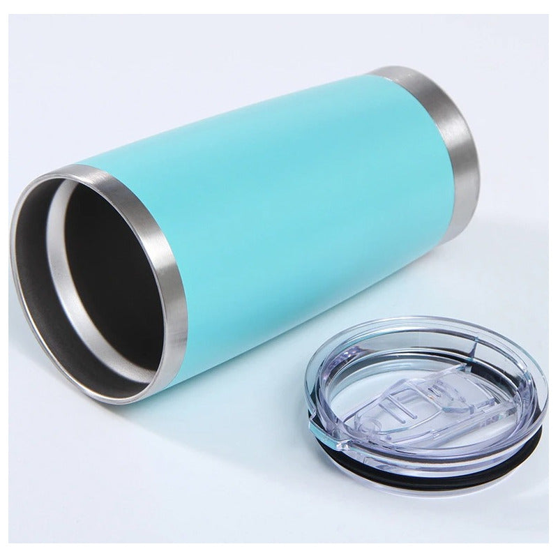 Vaso Termo De Acero Inoxidable 20 Oz Color Celeste Vaso Termo 20 Oz