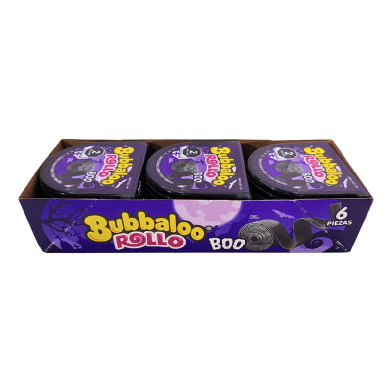 Bubbaloo Rollo Boo Sabor Frutas Tropicales 6 Piezas 56.7 Gr