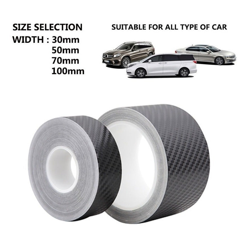 Moldura Fibra Carbono Estribos Jetta 3 Cm X 5 M Parachoques