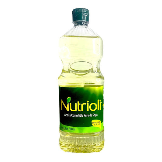 Aceite Puro De Soya Vegetal Nutrioli Botella 800 Ml