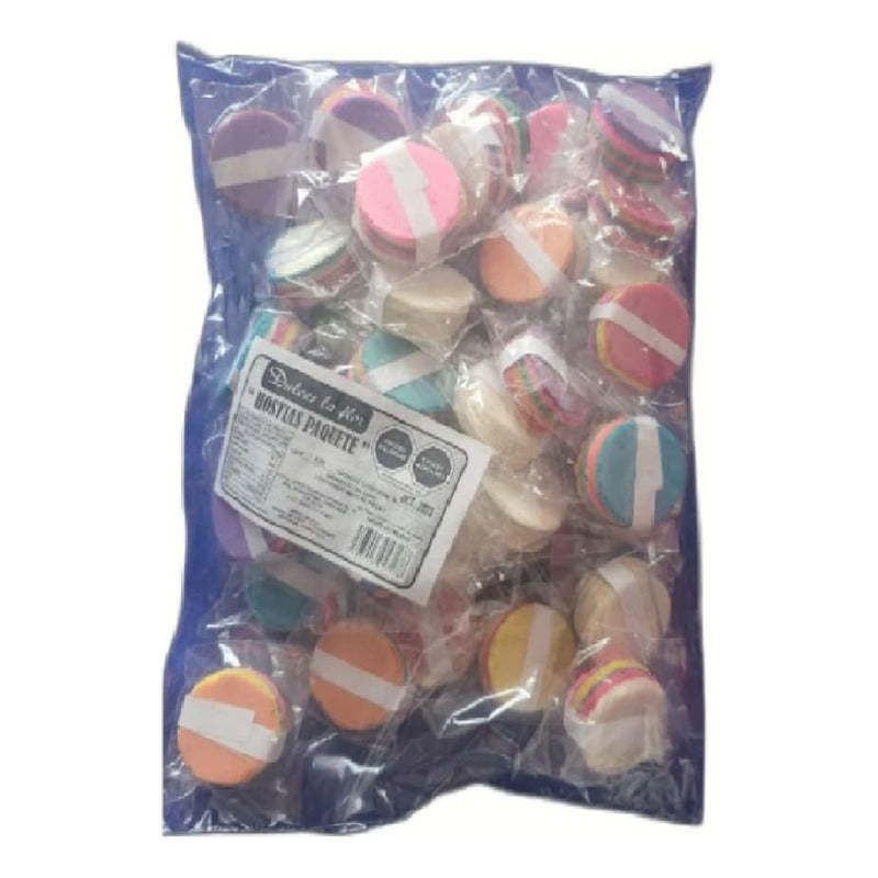 Mini Obleas Naturales De Colores La Flor 40pz Bolsa 300grs