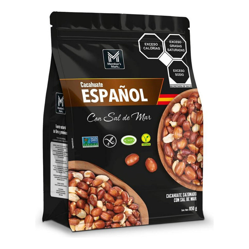Cacahuate Estilo Español Con Sal De Mar 850g