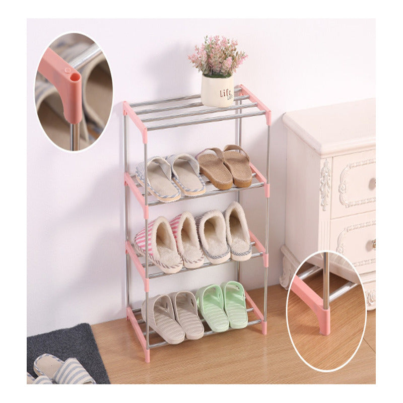 Zapatero Acero Inoxidable Organizador Zapatos 4 Niveles