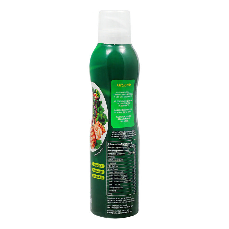 Aceite Puro De Soya Vegetal Nutrioli En Spray Tacc 180 Ml