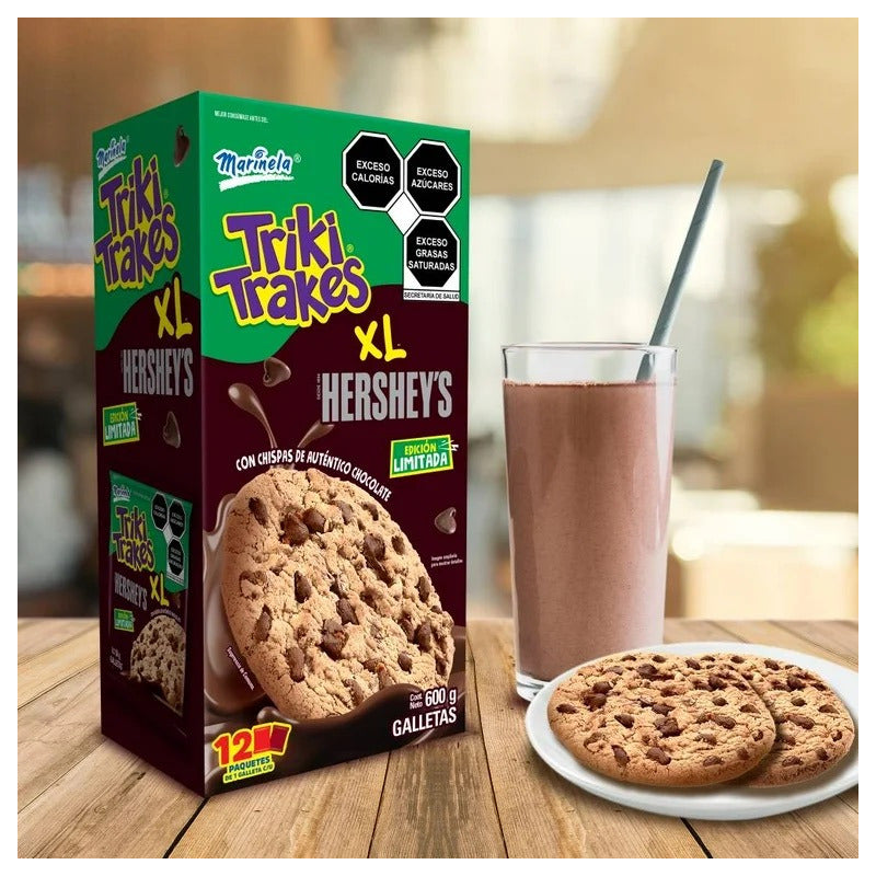 Galletas Marinela Triki Trakes Xl Hersheys 12pz 600gr