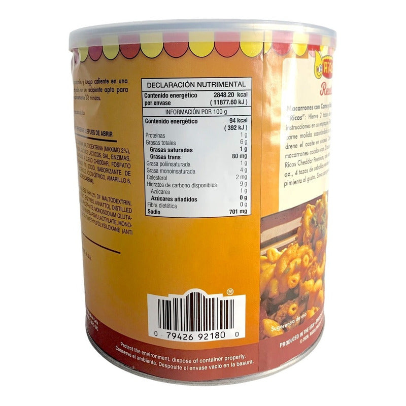 Queso En Lata Cheddar Ricos Para Nachos 3.03 Kg Cinepolis - Eurotruck Mexico
