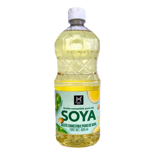 Aceite Puro De Soya Vegetal Members Mark Botella 800ml