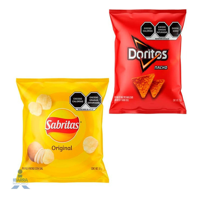 Surtido De Botanas Sabritas Minis Pack Con 50 Pzas