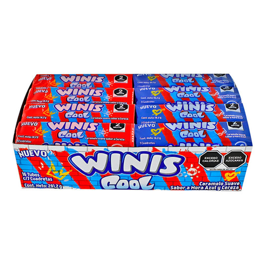 Winis Caramelo Suave - Mora Azul Cereza - Pack - 16 - 7 - 291.2 G - Caramelo