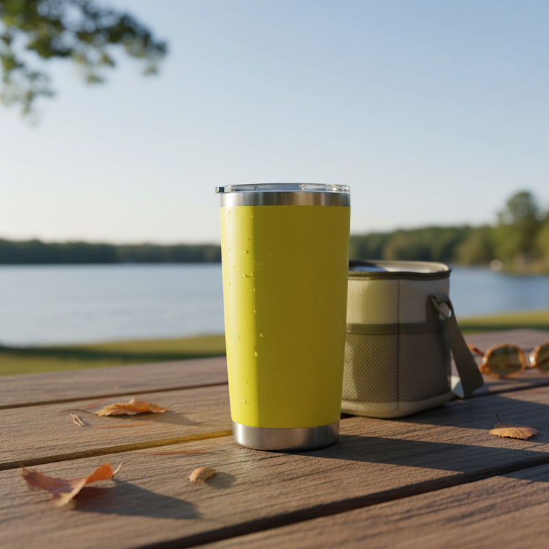 Vaso Termo De Acero Inoxidable 20 Oz Color Amarillo Vaso Termo 20 Oz