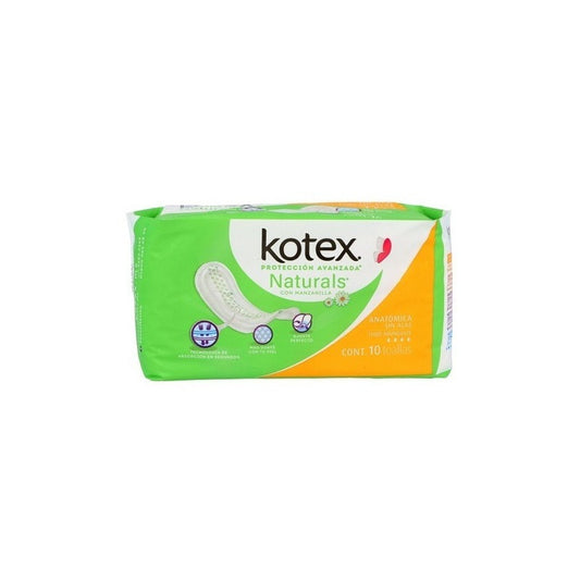 Toallas Femeninas Kotex Proteccion Avanzada 10 Pz Naturals