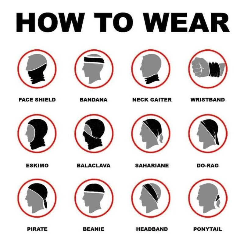 25 Bandana Mascara Tactico Bufanda +180 Modelos Color Multicolor