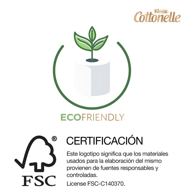 Papel Higiénico Kimberly-clark Kleenex Cotonelle Doble Hoja De 40 u