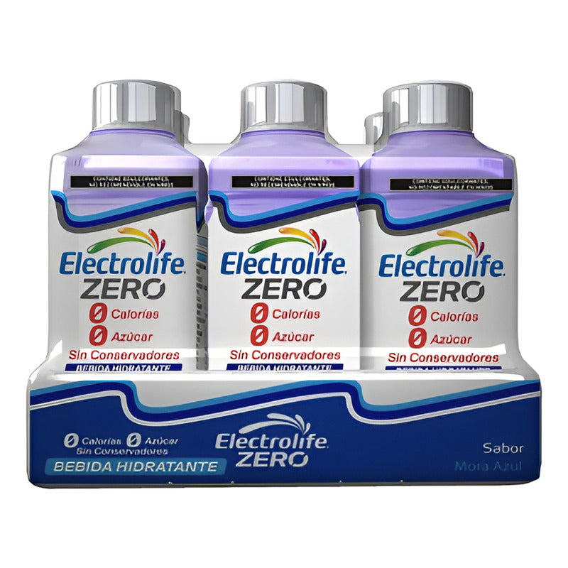 Bebida Hidratante Electrolife Zero Sabor Mora Azul Paq 6pz - Eurotruck Mexico