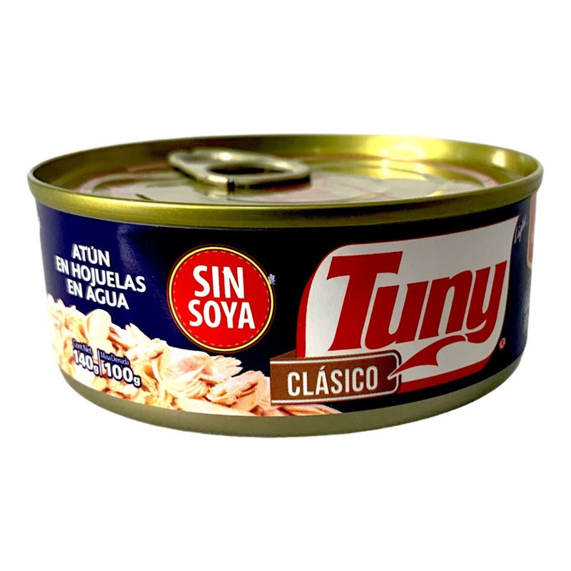 Atun En Agua Tuny Clásico En Hojuelas 20pz De 140 Gr  Azul