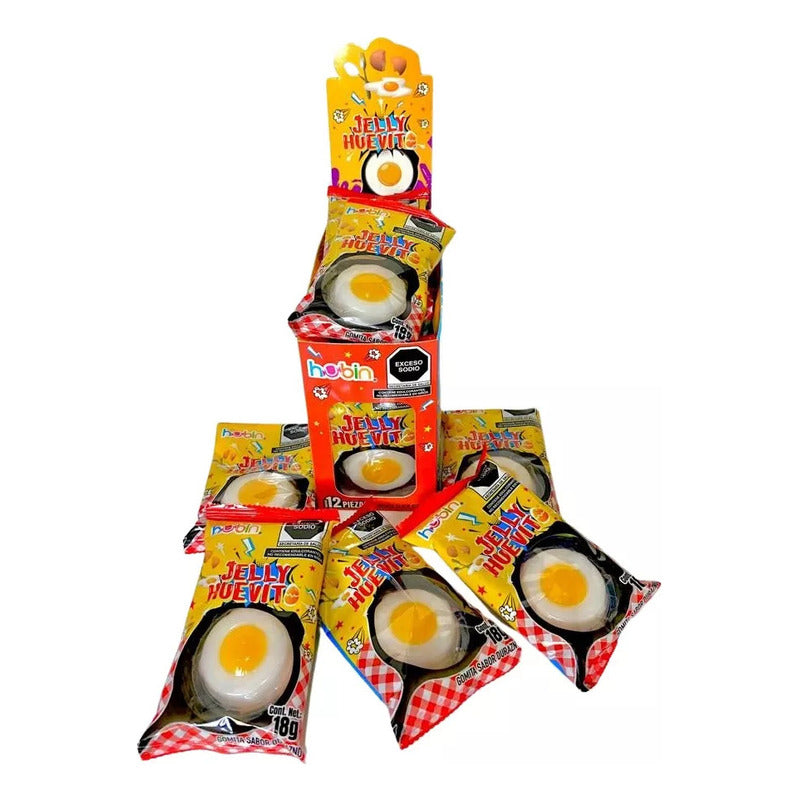 12 Jelly Huevito Estrellado Tronador Gomita